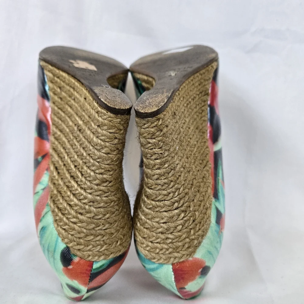 Lanvin Womens Leather Multicolor Floral 3.5
